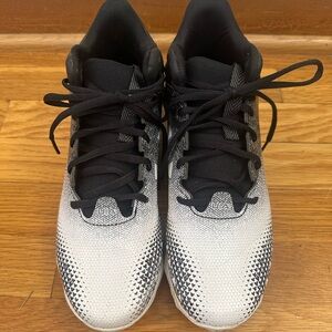 Men's Black and White Athletic Shoes